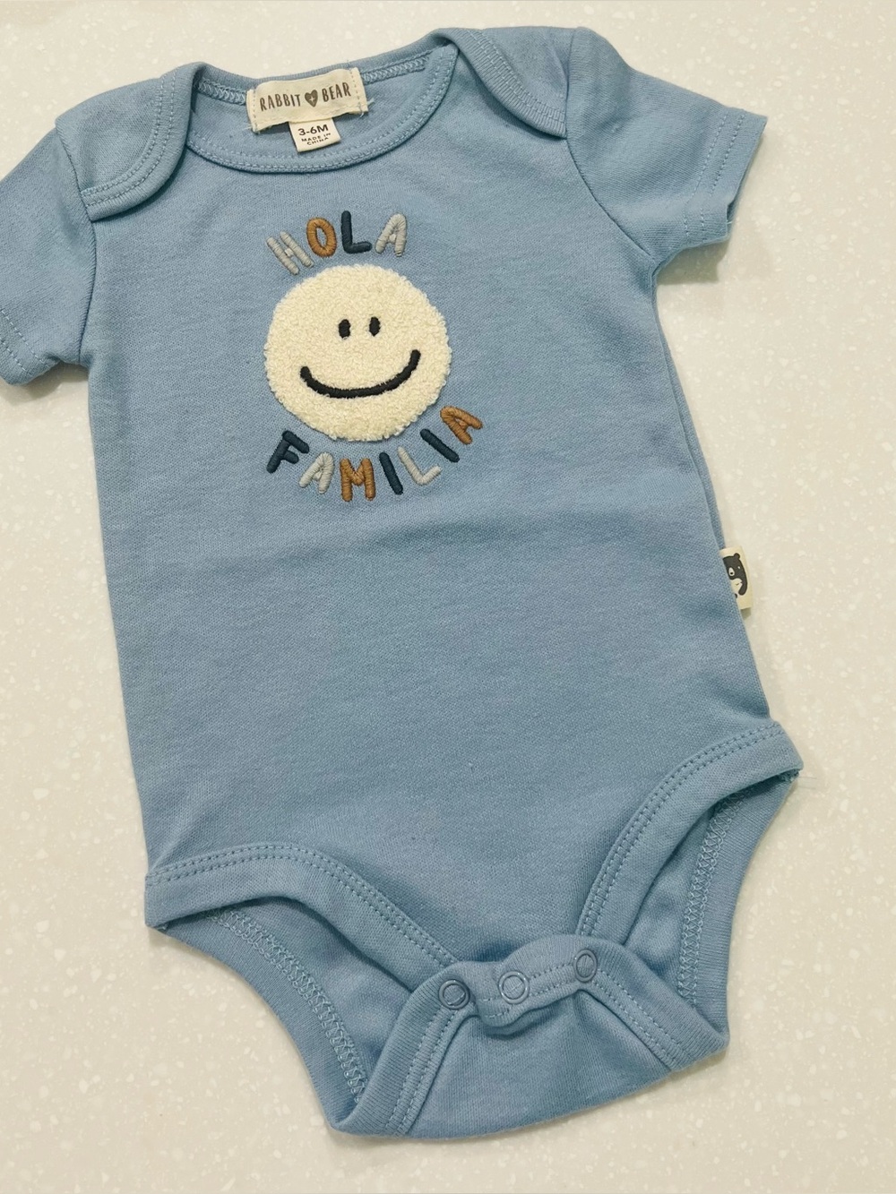 5 x $15 Hola Familia Onesie 3-6m